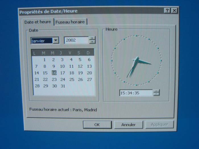 horloge PC
