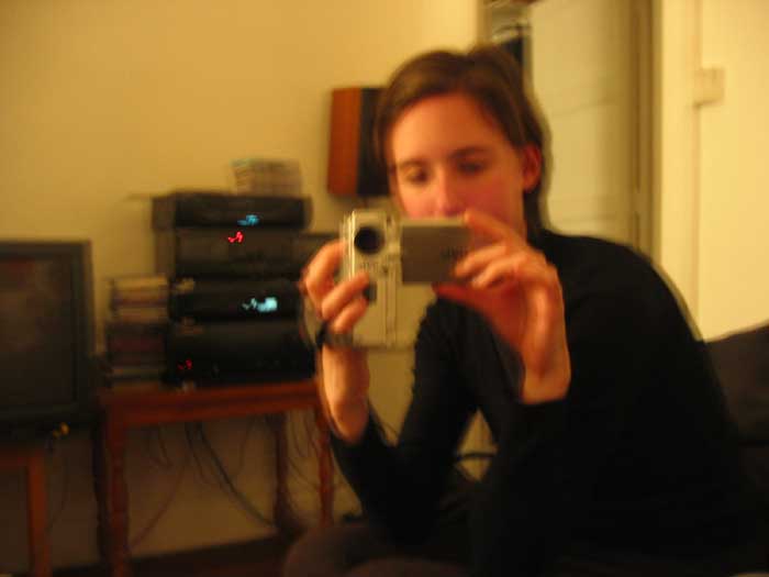 Émilie me filmant